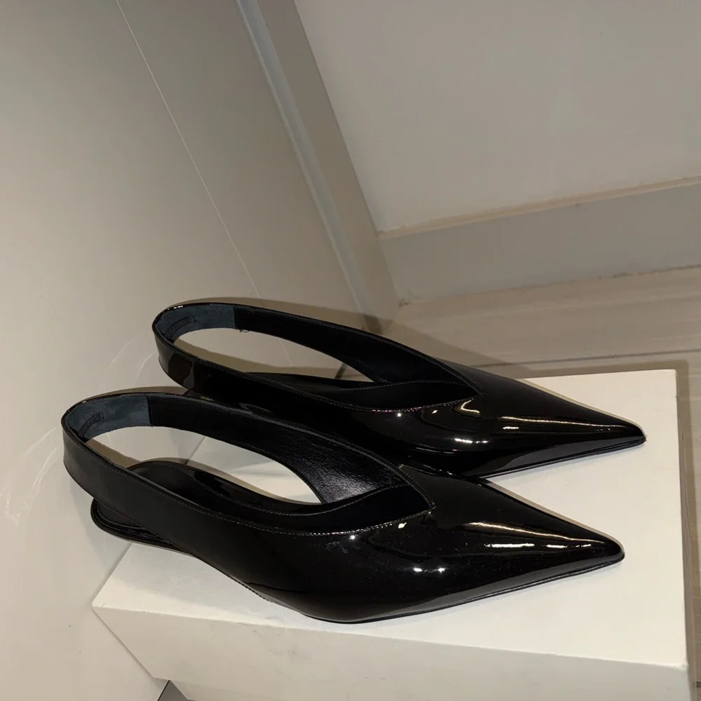 Toteme Wedge Slingback, 40, Black